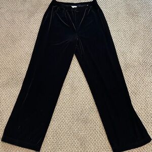Coldwater Creek Black Velvet Trousers M